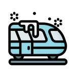 Cold Season Snow Train Winter SVG Icon